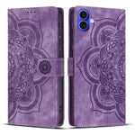 Custodia per telefono in pelle satinata stile retrò con mandala in rilievo., For iPhone Air, For iPhone 16 Pro Max, For iPhone 16 Pro, For iPhone 16 Plus