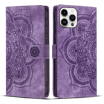 Custodia per telefono in pelle satinata stile retrò con mandala in rilievo., For iPhone 14 Pro Max, For iPhone 7 / 8 / SE 2022, For iPhone 13 Pro Max, For iPhone 13 Pro