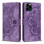 Custodia per telefono in pelle satinata stile retrò con mandala in rilievo., For iPhone 12 mini / 13 mini, For iPhone 12 / 12 Pro, For iPhone 12 Pro Max, For iPhone 11 Pro Max