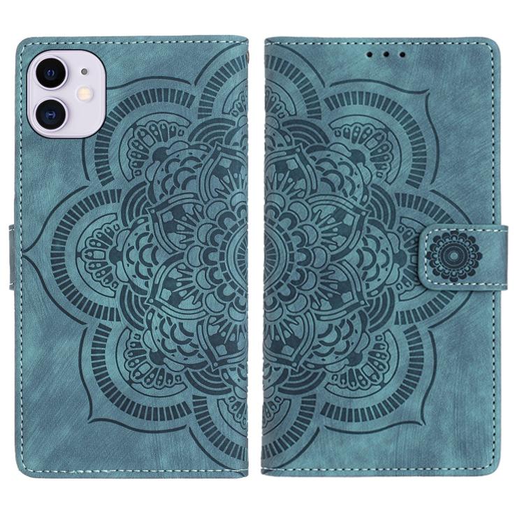 Custodia per telefono in pelle satinata stile retrò con mandala in rilievo., For iPhone 11, For iPhone 11 Pro, For iPhone X / XS, For iPhone XR