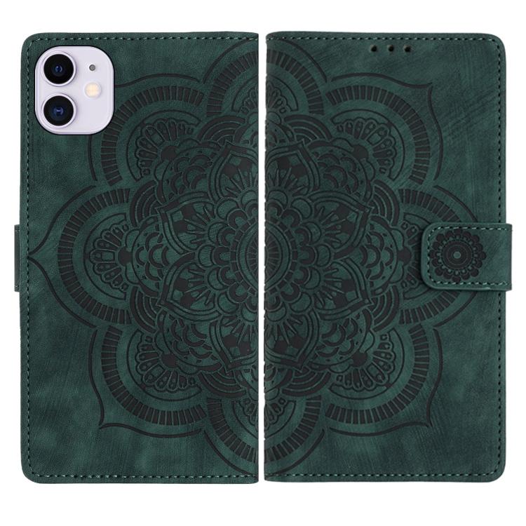 Custodia per telefono in pelle satinata stile retrò con mandala in rilievo., For iPhone 11, For iPhone 11 Pro, For iPhone X / XS, For iPhone XR