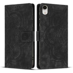 Custodia per telefono in pelle satinata stile retrò con mandala in rilievo., For iPhone 11, For iPhone 11 Pro, For iPhone X / XS, For iPhone XR