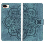 Custodia per telefono in pelle satinata stile retrò con mandala in rilievo., For iPhone XS Max, For iPhone 7 Plus / 8 Plus