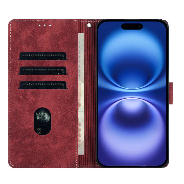 Custodia per telefono in pelle satinata stile retrò con mandala in rilievo., For iPhone Air, For iPhone 16 Pro Max, For iPhone 16 Pro, For iPhone 16 Plus