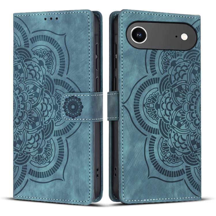 Custodia per telefono in pelle satinata stile retrò con mandala in rilievo., For iPhone Air, For iPhone 16 Pro Max, For iPhone 16 Pro, For iPhone 16 Plus