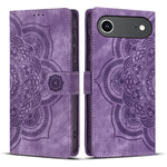 Custodia per telefono in pelle satinata stile retrò con mandala in rilievo., For iPhone Air, For iPhone 16 Pro Max, For iPhone 16 Pro, For iPhone 16 Plus