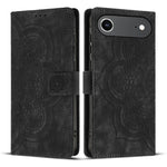 Custodia per telefono in pelle satinata stile retrò con mandala in rilievo., For iPhone Air, For iPhone 16 Pro Max, For iPhone 16 Pro, For iPhone 16 Plus