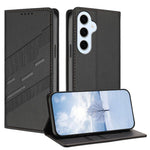 Portafoglio multifunzionale in pelle con motivo a rilievo, stile retrò, per telefono., For Galaxy S26 5G, For Galaxy S26 FE 5G, For Samsung Galaxy S25 FE 5G