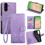 Custodia per telefono in pelle con motivo albero e cervo in rilievo, For Galaxy A57 5G, For Galaxy A37 5G, For Samsung Galaxy A17 5G, For Samsung Galaxy A56 5G