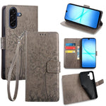 Custodia per telefono in pelle con motivo albero e cervo in rilievo, For Galaxy A57 5G, For Galaxy A37 5G, For Samsung Galaxy A17 5G, For Samsung Galaxy A56 5G