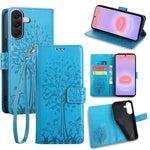 Custodia per telefono in pelle con motivo albero e cervo in rilievo, For Galaxy A57 5G, For Galaxy A37 5G, For Samsung Galaxy A17 5G, For Samsung Galaxy A56 5G