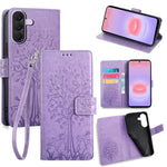 Custodia per telefono in pelle con motivo albero e cervo in rilievo, For Galaxy A57 5G, For Galaxy A37 5G, For Samsung Galaxy A17 5G, For Samsung Galaxy A56 5G