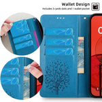 Custodia per telefono in pelle con motivo albero e cervo in rilievo, For Galaxy A57 5G, For Galaxy A37 5G, For Samsung Galaxy A17 5G, For Samsung Galaxy A56 5G
