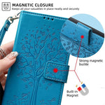Custodia per telefono in pelle con motivo albero e cervo in rilievo, For Galaxy A57 5G, For Galaxy A37 5G, For Samsung Galaxy A17 5G, For Samsung Galaxy A56 5G