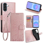 Custodia per telefono in pelle con motivo albero e cervo in rilievo, For Galaxy A57 5G, For Galaxy A37 5G, For Samsung Galaxy A17 5G, For Samsung Galaxy A56 5G