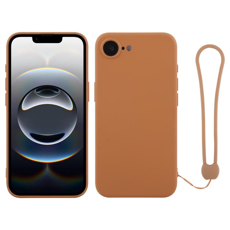 Custodia per telefono in silicone con cinturino da polso, For iPhone 17e / 16e