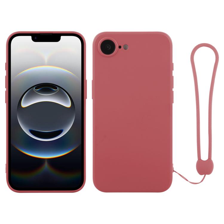 Custodia per telefono in silicone con cinturino da polso, For iPhone 17e / 16e