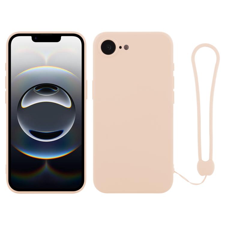 Custodia per telefono in silicone con cinturino da polso, For iPhone 17e / 16e
