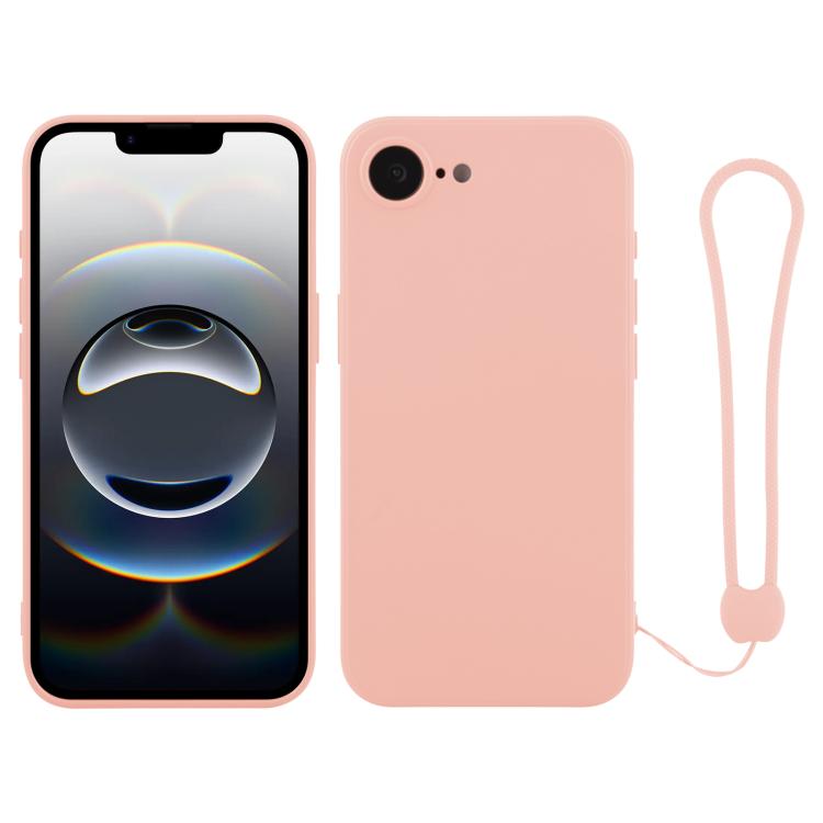 Custodia per telefono in silicone con cinturino da polso, For iPhone 17e / 16e