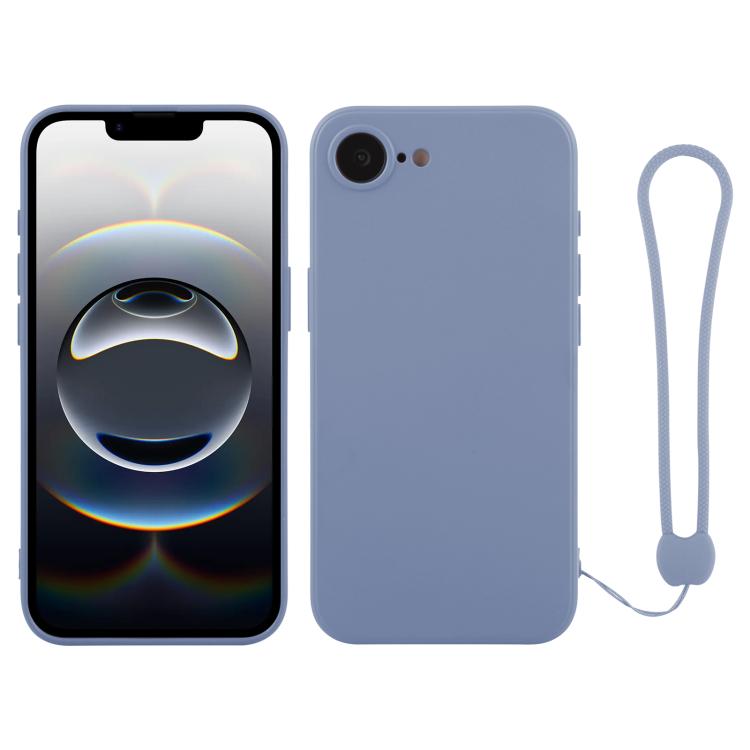 Custodia per telefono in silicone con cinturino da polso, For iPhone 17e / 16e