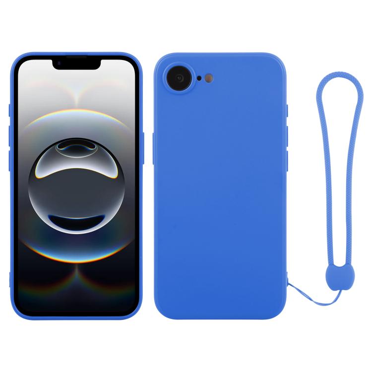 Custodia per telefono in silicone con cinturino da polso, For iPhone 17e / 16e