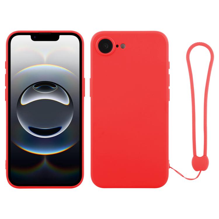 Custodia per telefono in silicone con cinturino da polso, For iPhone 17e / 16e