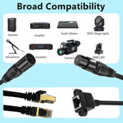 XLR 5 Pin Male to RJ45 Female Audio Cable, Length: 30cm, Male to RJ45 Female