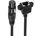 XLR 5 Pin Female to RJ45 Female Audio Cable, Length: 30cm, Female to RJ45