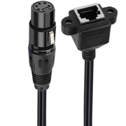 XLR 5 Pin Female to RJ45 Female Audio Cable, Length: 30cm, Female to RJ45