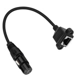 XLR 5 Pin Female to RJ45 Female Audio Cable, Length: 30cm, Female to RJ45