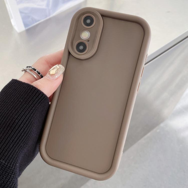 Custodia per telefono in TPU antiurto con cornice satinata e fori precisi., For iPhone X / XS, For iPhone XR, For iPhone XS Max