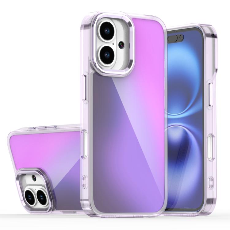 Custodia per telefono con sfumatura di placcatura, For iPhone 16, For iPhone 15 Pro Max, For iPhone 15 Pro, For iPhone 15 Plus