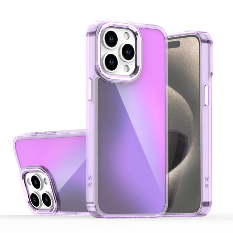 Custodia per telefono con sfumatura di placcatura, For iPhone 16, For iPhone 15 Pro Max, For iPhone 15 Pro, For iPhone 15 Plus