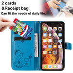 Custodia in pelle a ribalta per iPhone XS Max con slot carte
