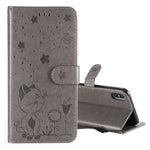Custodia in pelle a ribalta per iPhone XS Max con slot carte