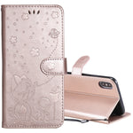 Custodia in pelle a ribalta per iPhone XS Max con slot carte