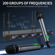 Microfono wireless UHF 4 canali XTUGA M6604S-H