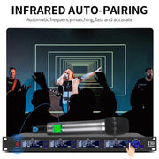 Microfono wireless UHF 4 canali XTUGA M6604S-H