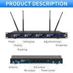 Microfono wireless UHF 4 canali XTUGA M6604S-H