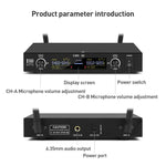 Microfono wireless UHF XTUGA U-771 con 2 microfoni e bodypack