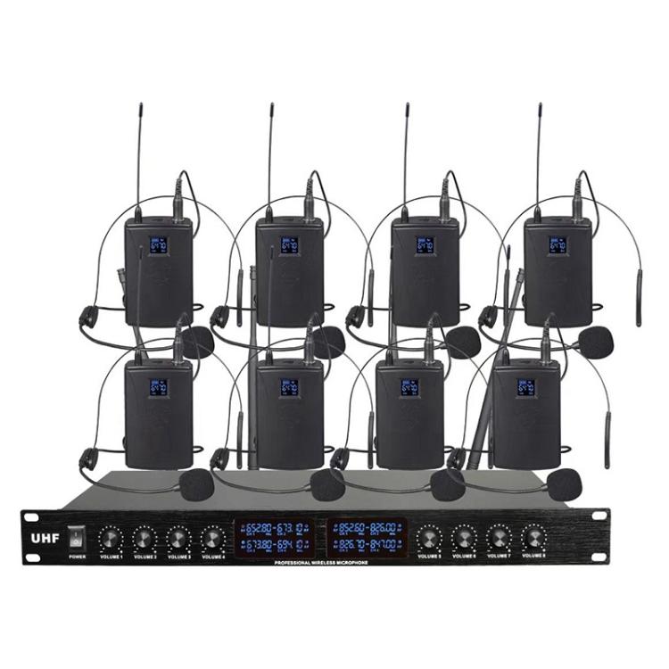 Microfono wireless UHF 8 canali per spettacoli