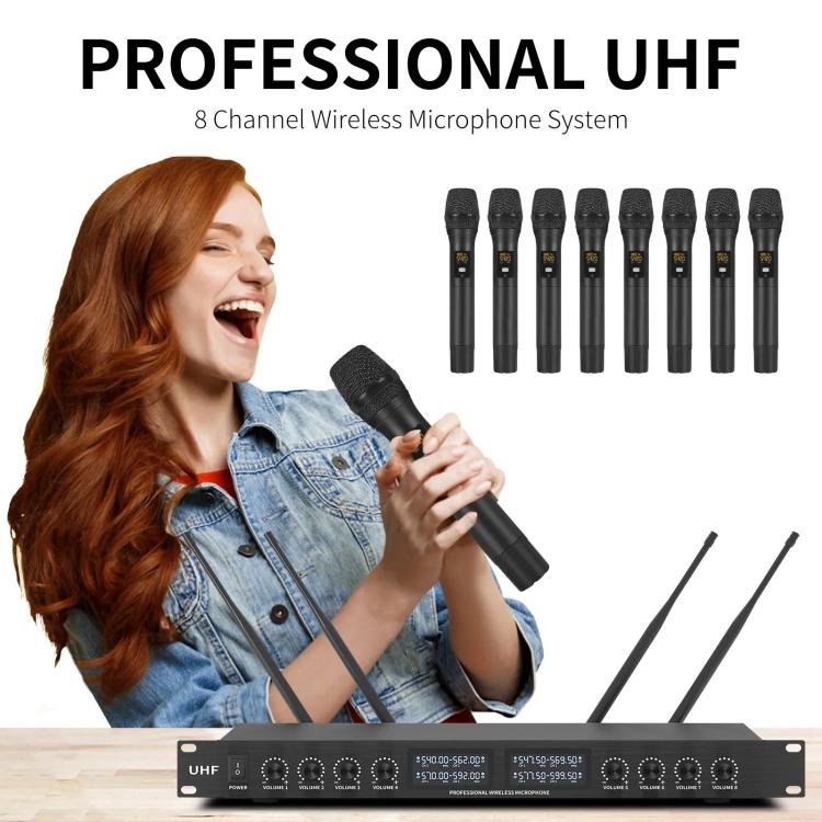 Microfono wireless UHF 8 canali per spettacoli
