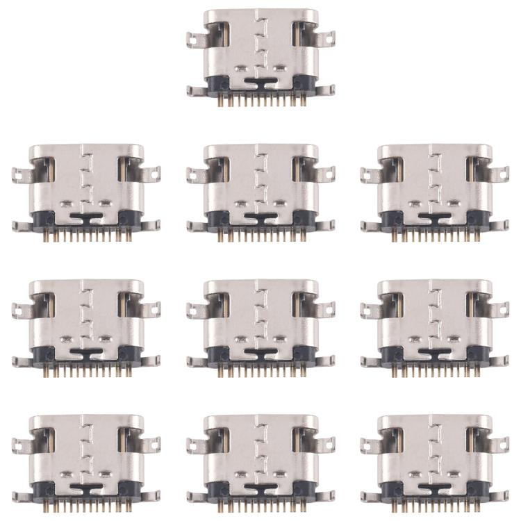 10 connettori originali per porta di ricarica a 12 pin, Middle Pin Position, Four-pin Contacts, Upper Corner, Dual-row Pin, Dual-row Contact Pins, 4 Pin Not Spring-loaded, Four Pins Lower