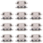 10 connettori originali per porta di ricarica a 12 pin, Middle Pin Position, Four-pin Contacts, Upper Corner, Dual-row Pin, Dual-row Contact Pins, 4 Pin Not Spring-loaded, Four Pins Lower