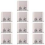 10 connettori originali per porta di ricarica a 12 pin, Middle Pin Position, Four-pin Contacts, Upper Corner, Dual-row Pin, Dual-row Contact Pins, 4 Pin Not Spring-loaded, Four Pins Lower