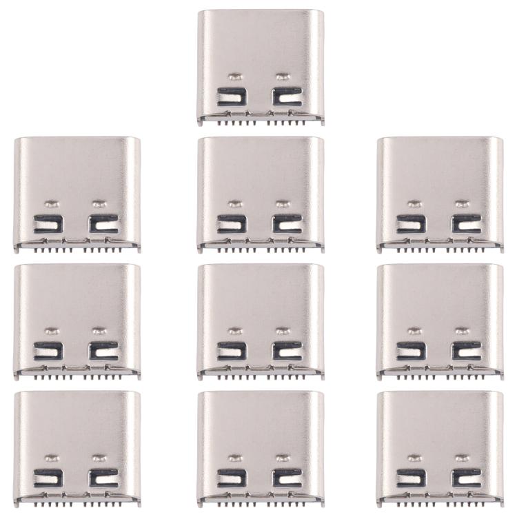 10 connettori originali per porta di ricarica a 12 pin, Middle Pin Position, Four-pin Contacts, Upper Corner, Dual-row Pin, Dual-row Contact Pins, 4 Pin Not Spring-loaded, Four Pins Lower