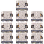 10 connettori originali per porta di ricarica a 12 pin, Middle Pin Position, Four-pin Contacts, Upper Corner, Dual-row Pin, Dual-row Contact Pins, 4 Pin Not Spring-loaded, Four Pins Lower