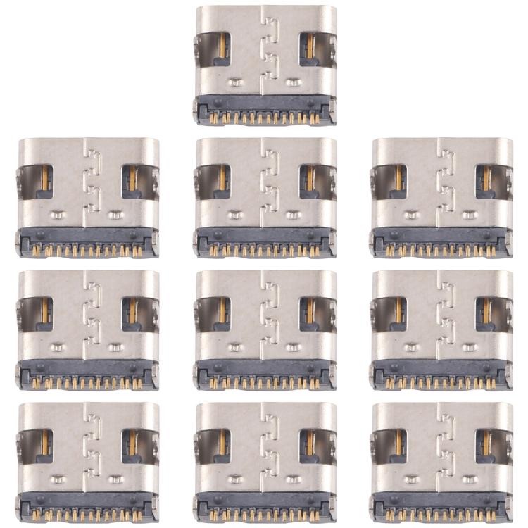 10 connettori originali per porta di ricarica a 12 pin, Middle Pin Position, Four-pin Contacts, Upper Corner, Dual-row Pin, Dual-row Contact Pins, 4 Pin Not Spring-loaded, Four Pins Lower