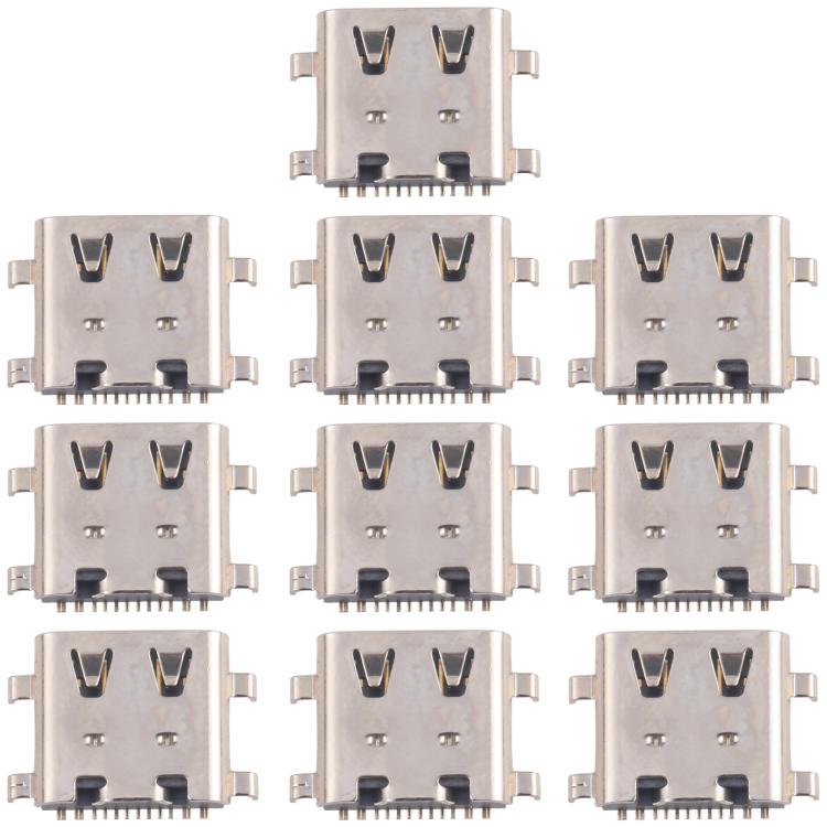 10 connettori originali per porta di ricarica a 12 pin, Middle Pin Position, Four-pin Contacts, Upper Corner, Dual-row Pin, Dual-row Contact Pins, 4 Pin Not Spring-loaded, Four Pins Lower