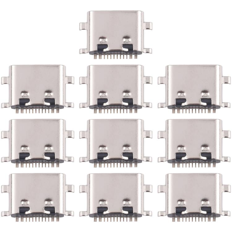 10 connettori originali per porta di ricarica a 12 pin, Middle Pin Position, Four-pin Contacts, Upper Corner, Dual-row Pin, Dual-row Contact Pins, 4 Pin Not Spring-loaded, Four Pins Lower